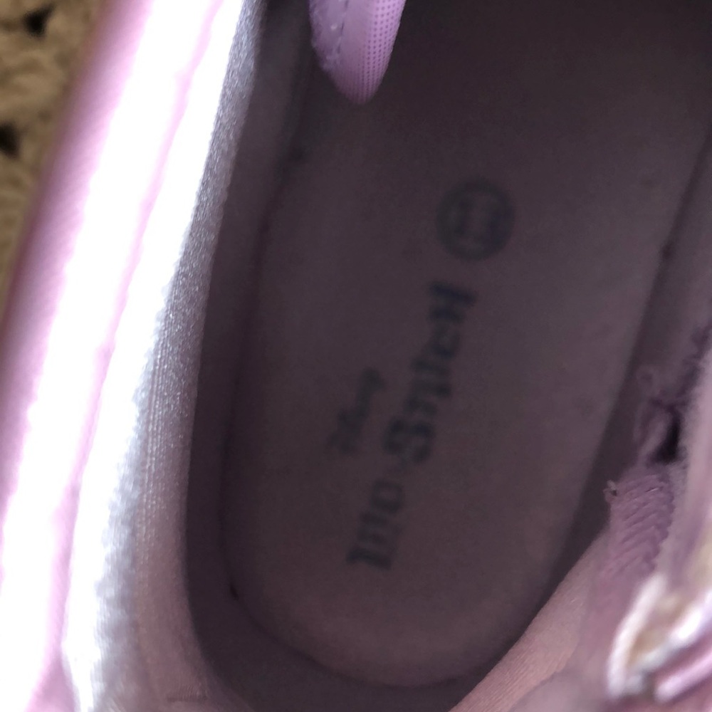 Disney Girls Purple High-Top Stitch Sneakers with Iridescent Finish - Picture 11 of 12